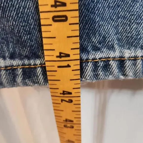 Levi's 505 Regular Straight Leg Denim Jeans - Classic Blue- worn look-36x32 - Picture 6 of 8